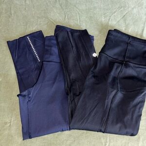 *SOLD* Lululemon size 4 fast and free cropped leggings (2 pairs)